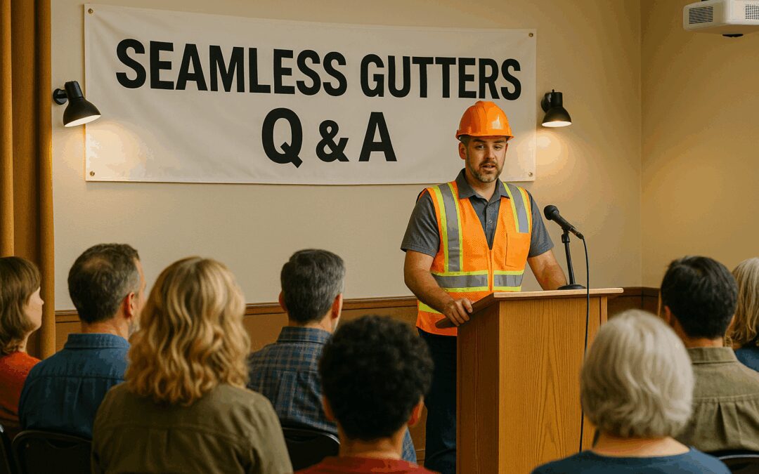 A Q & A session on seamless gutter in Maine (AI-generated image)
